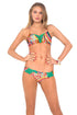 Luli Fama Chasing Waterfalls Crochet Cuout C-C Back Sport Bra Top